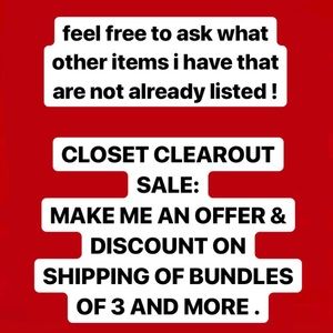 CLOSET CLEAR OUT SALE!‼️